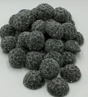 Licorice blackberry gummy candies - 125 g bag
