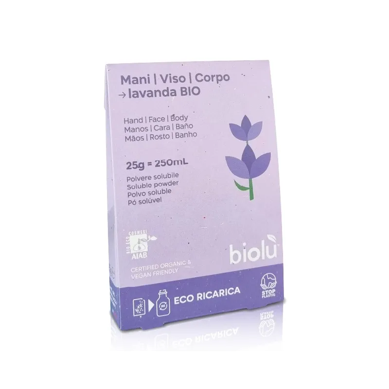 Detergente idratante mani, viso, corpo - eco-ricarica in polvere solubile Detergente idratante mani, viso, corpo - eco-ricarica in polvere solubile