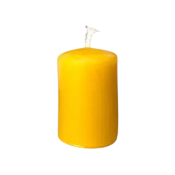 Pequeña vela lisa de cera de abeja