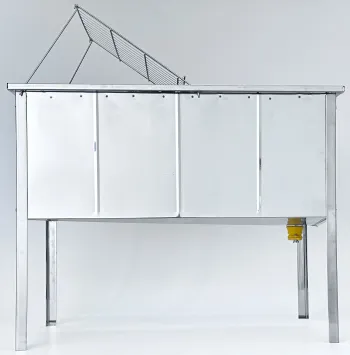 Stainless steel bench d.b for uncapping with tank cm.104x51x42