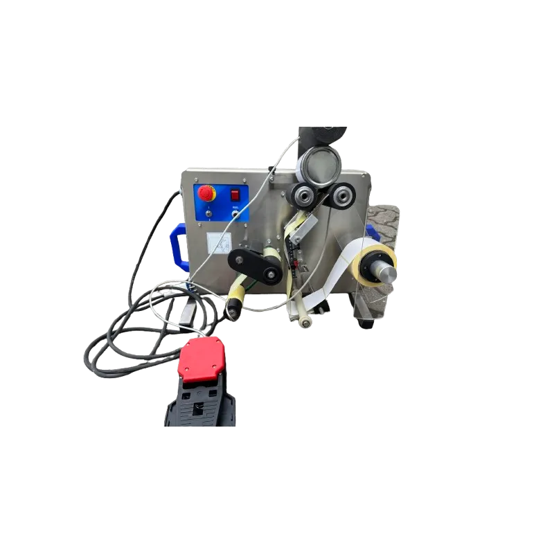 Einfache halbautomatische Tisch-Klebeetikettiermaschine für Gläser und Flaschen