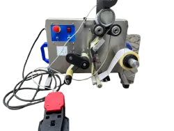 Einfache halbautomatische Tisch-Klebeetikettiermaschine für Gläser und Flaschen