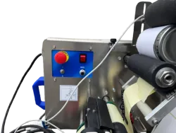 Einfache halbautomatische Tisch-Klebeetikettiermaschine für Gläser und Flaschen