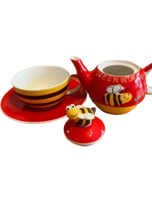 Teiera con tazza e piattino - Ape Felice