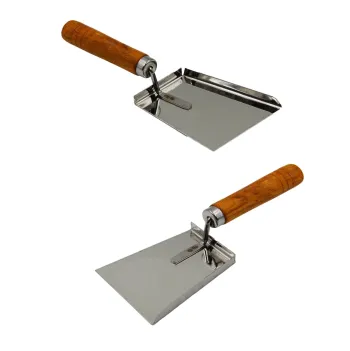 Spatola piatta quadrata in inox per miele