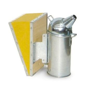 Stainless steel smoker  diameter 10 cm with vinyl leather bellows for beekeeping