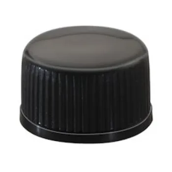 Black cap with disc for royal jelly bottle - pfp 18