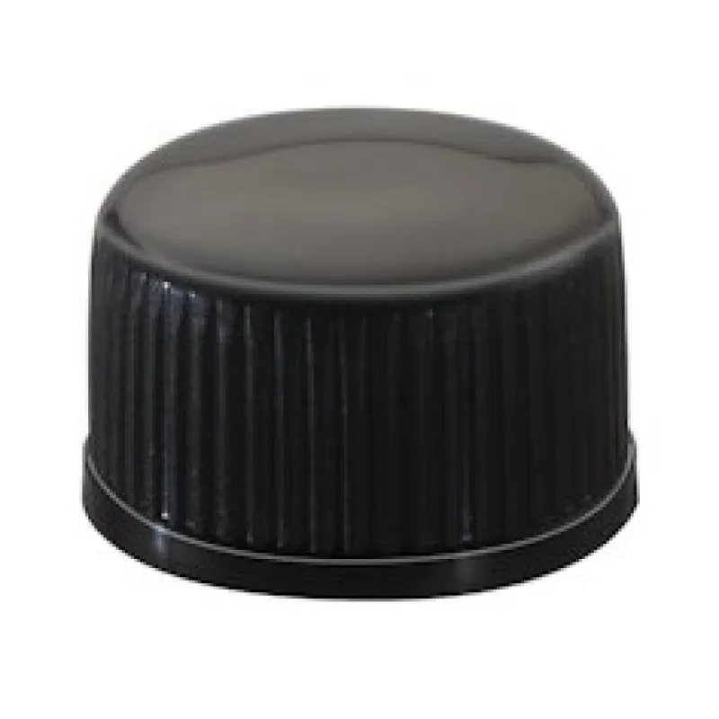 Black cap with disc for royal jelly bottle - pfp 18