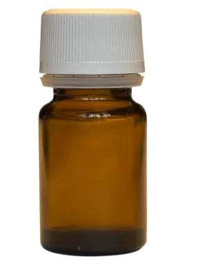 Flacon de gelée royale en verre jaune de 15 ml