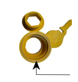Replacement gasket for plastic through-tap - diameter 58 mm