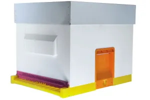 9-Rahmen-Jolly-Beute mit beweglichem Boden und Honigraum, aus hochdichtem Polystyrol