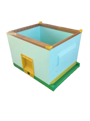 Bienenstock 9 Waben Jolly mit herausnehmbarem Boden und Honigraum, aus hochdichtem Polystyrol