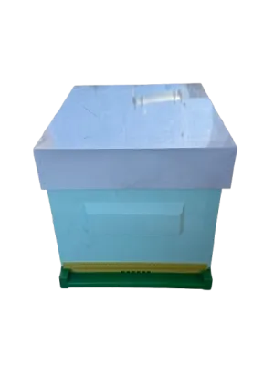 9-frame Jolly hive with movable bottom and super, in high density polystyrene