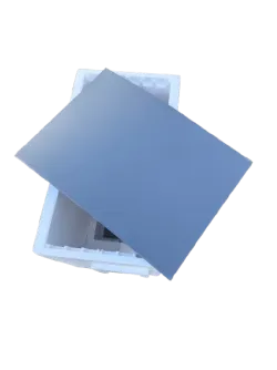 Polystyrene separator for 6-frame hive divided into 2