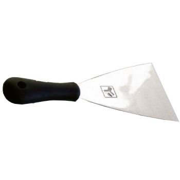 Large spatula for beekeeping, stainless steel, with plastic grip