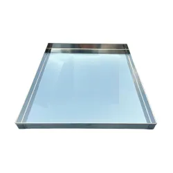 Bandeja de acero inoxidable para carrito y soporte superior de acero inoxidable D.B. para 10 marcos - 120 kg