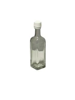 50 ml Weißglasflasche mit Kunststoffkappe