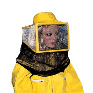 Masque pour apiculture carré avec acier galvanisé peint et chapeau en toile et tulle