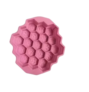 Silicone Soap Mold - Hexagons with Bees
