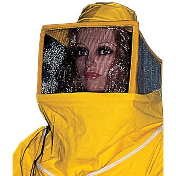 Square mesh jacket with veil