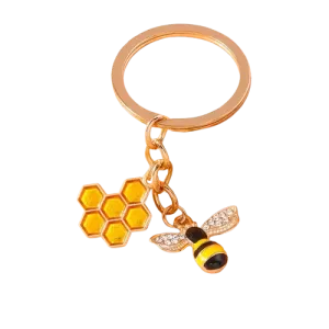 Schlüsselanhänger in Bienenform mit Strass