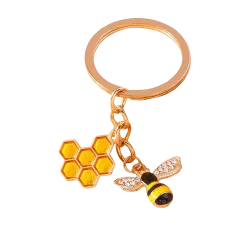 Schlüsselanhänger in Bienenform mit Strass