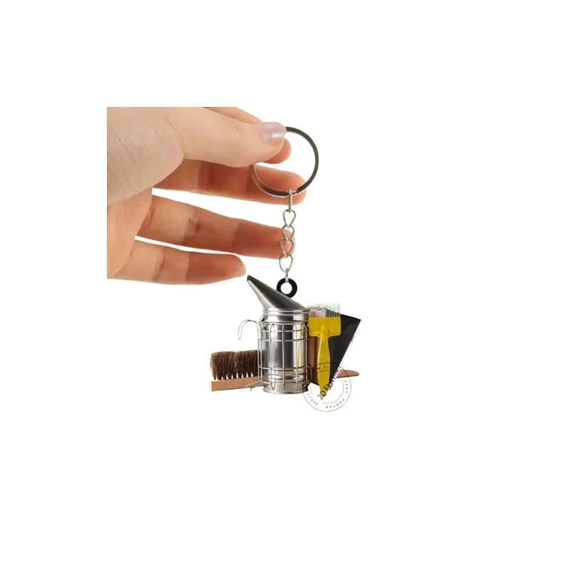 Llavero de apicultor, 2D, acero inoxidable