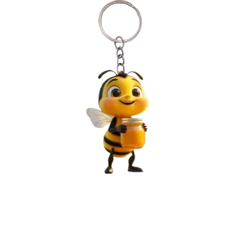 Llavero con abeja y tarro de miel