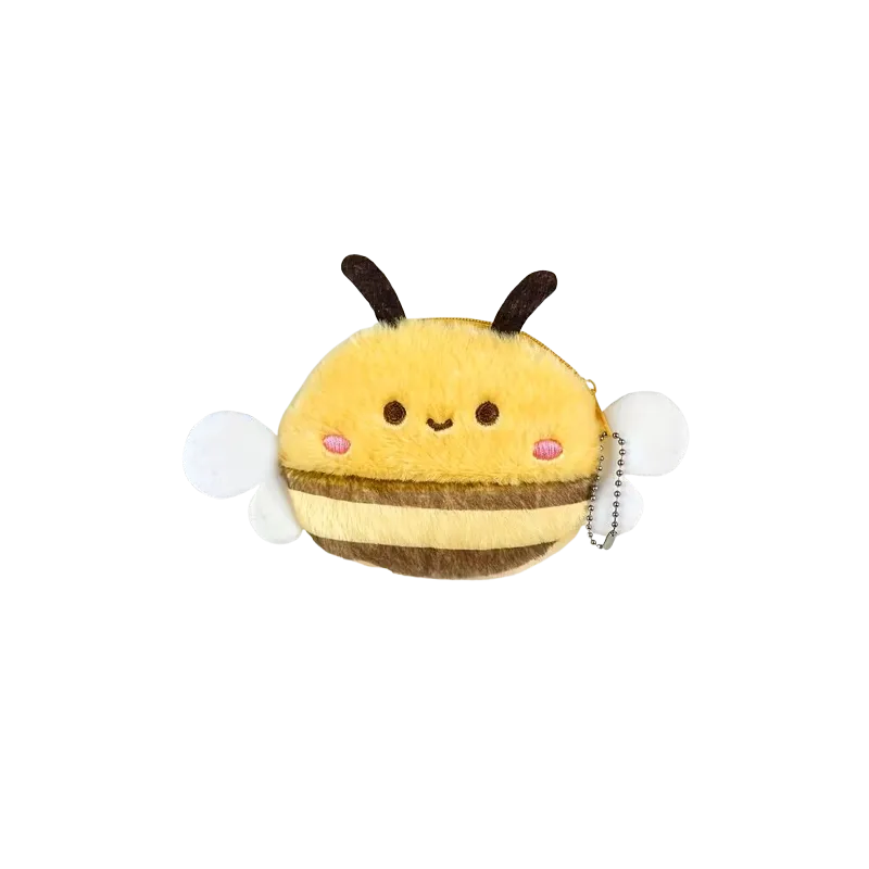 Plush bee wallet