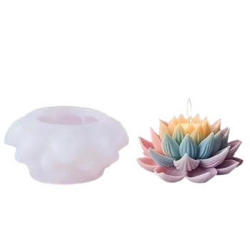 Molde para velas - flor de loto