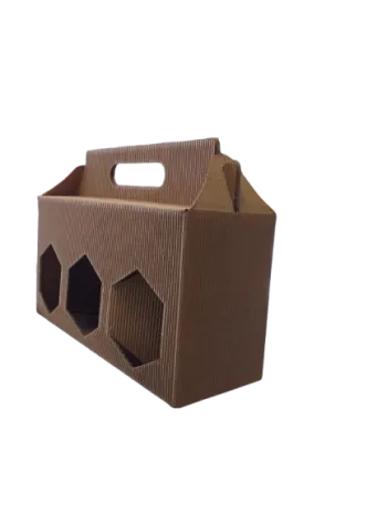 Caja de cartón para 3 tarros de miel de 500 g (marrón)