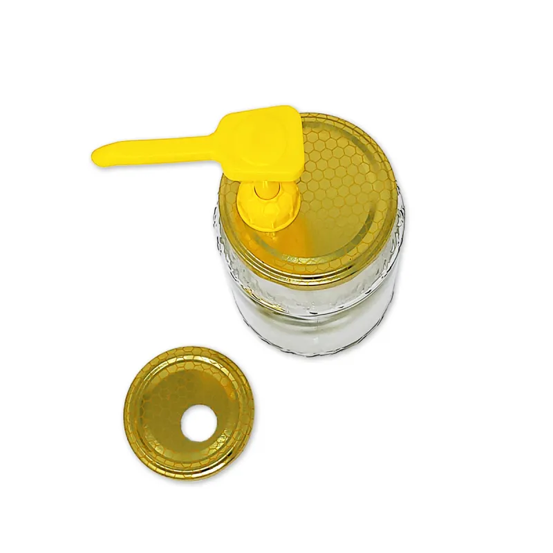 Honigglas-Spender 500 g und 1 kg mit Bienenstock-Deckel