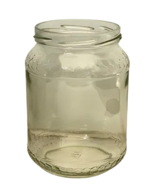 Vaso in vetro regina per miele 1000 g TO 82 - 770 ml solo vetro