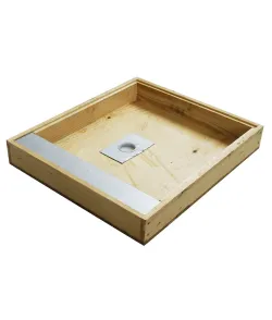 Paraffined wood feeder cover for D.B. 12-frame Beehive with open wooden bulkhead