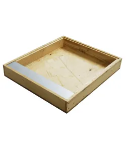 Paraffined wood feeder cover for D.B. 10-frame Beehive with open wooden bulkhead