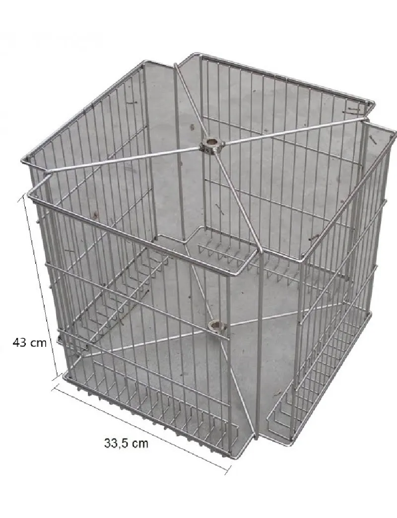 Cestello inox smelatore tangenziale layens da 4 favi o 4/8 favi d.b.
