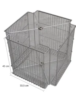 Cestello inox smelatore tangenziale layens da 4 favi o 4/8 favi d.b.