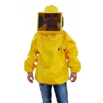 Square hat with "big" jacket for beekeeper