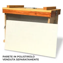 Arnietta portasciami d.b. da 6 favi in legno pareti in rete per aereazione