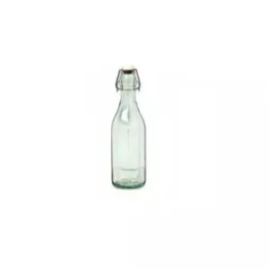 Gerippte zylindrische Weißglasflasche mit Federverschluss