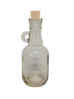 Bottiglia in vetro bianco con occhiello da 200 ml e tappo in sughero