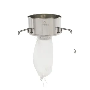 Kleiner Edelstahl-Trichter-Honigfilter mit Nylonsack für Honigreifer 50-100 kg