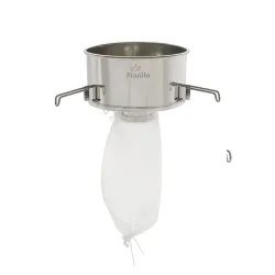 Kleiner Edelstahl-Trichter-Honigfilter mit Nylonsack für Honigreifer 50-100 kg