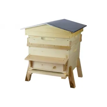 Beehive d.b. 10 honeycomb garden standard with feet and honey super not painted