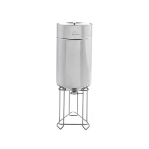 Madurador Zero de acero inoxidable de 100 kg con grifo de acero inoxidable.