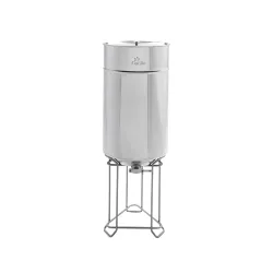 Madurador Zero de acero inoxidable de 600 kg con grifo de acero inoxidable.