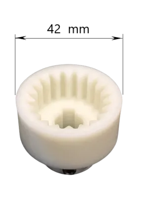 Manchon d'accouplement en nylon denté ø 12 mm pour les extracteurs de miel à moteur "alloy".