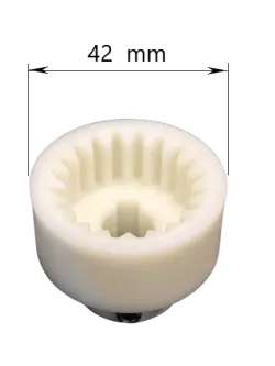 Manchon d'accouplement en nylon denté ø 12 mm pour les extracteurs de miel à moteur "alloy".