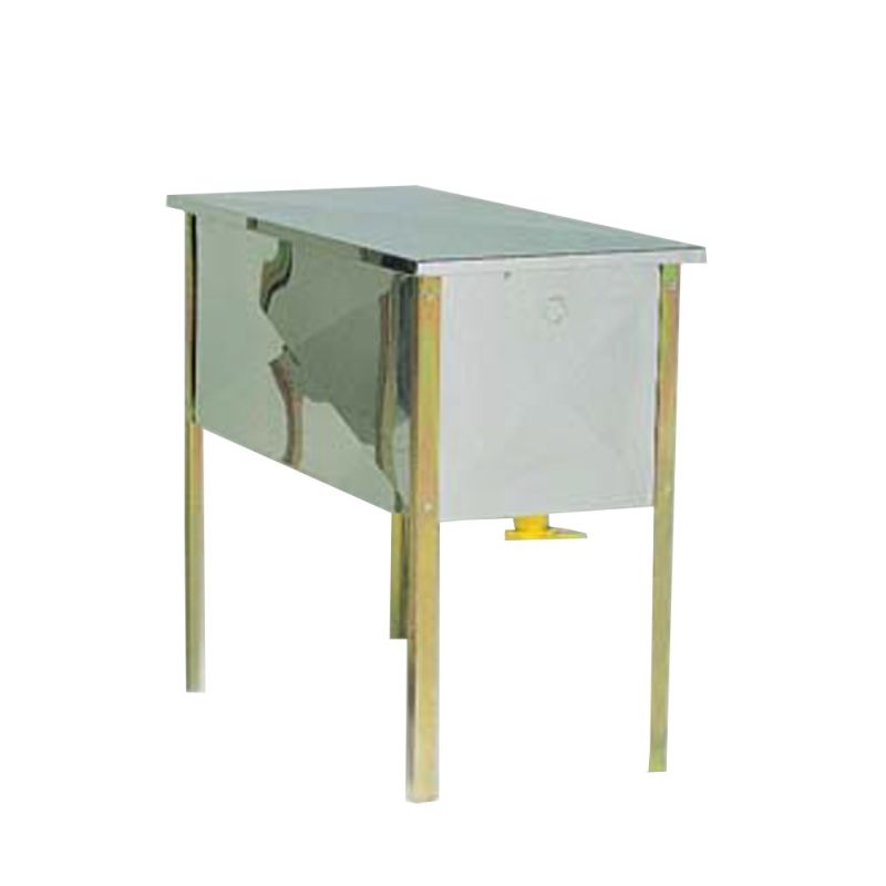 Stainless steel desk D.B. for uncapping with a 104x51x42 cm tank