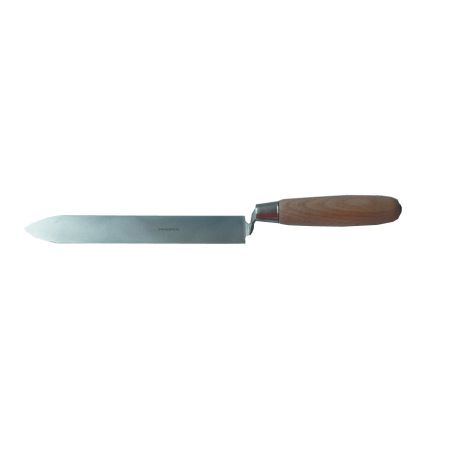 Stainless steel knife for uncapping with smooth blade cm 23